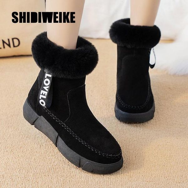 

2020 winter snow boots women winter shoes warm plush fashion women's boots ladies brand ankle q995, Black