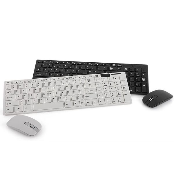 K06 Ultra-fino 2.4G teclado sem fio Mouse combos com teclado filme Ergonômico Mecânica USB Gaming Mice teclados definido para computadores laptops