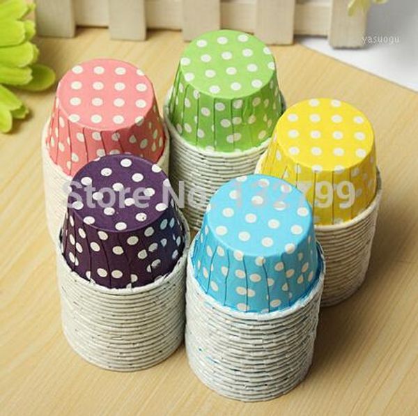 Ferramentas de bolo por atacado- bonitinho mini copo de papel cupcake capas de capas de forro muffin cozimento diy casamento xmas decoração