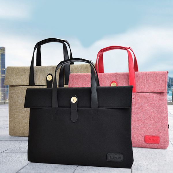 

women men briefcase fashion multifunction zipper lapliner bag bags retractable handle computer case