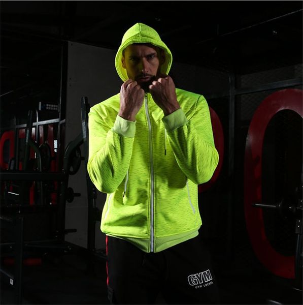 

spring and autumn new style streamline velvet muscle fitness men's hoodie casual training running sports hoodie thick section, Black;red