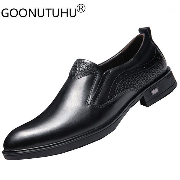 

dress shoes 2021 style men's genuine leather classics black lace up derby shoe man comfortable party office formal for men1