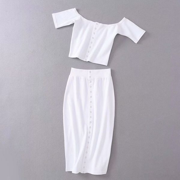 

oweuy new fashion clothing clothing 2019 summer short-sleeved women's set 2019 fashion women's short new summer long skirtt-shirt, Gray