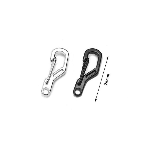 

10pcs multifunction mini d-type hanging buckle key chain quick hook carabiner edc portable tool keychain outdoor sma qyldkb