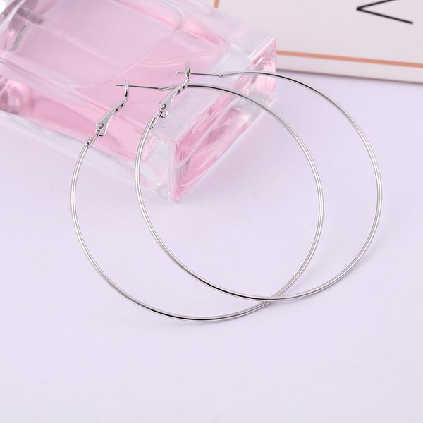 

big earrings versatile fashion exaggeration, Silver