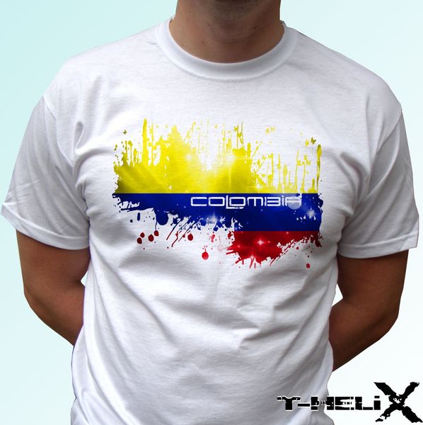 

summer print t shirts fashion slim short sleeve colombia flag white t shirt online tshirt design sport hooded sweatshirt hoodie