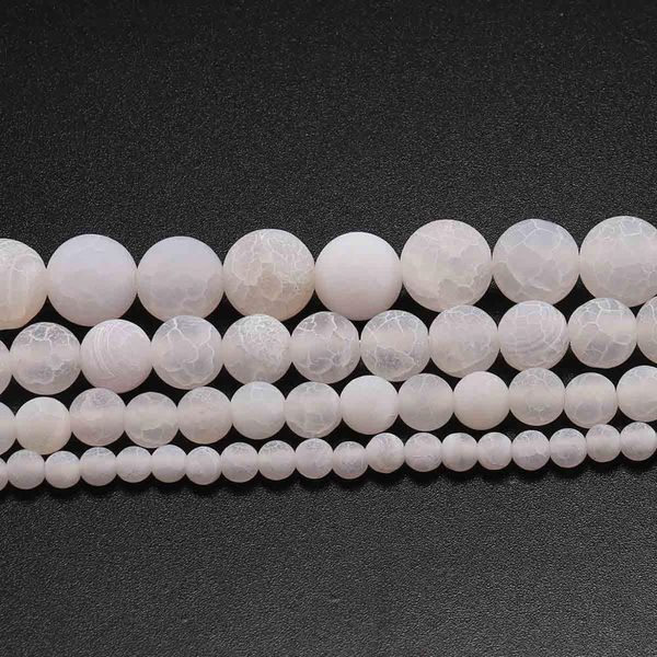 

1strand lot 4 6 8 10 12 mm weathering stone round spacer bead frost crab agates beads for jewelry making diy necklaces h jllaiy