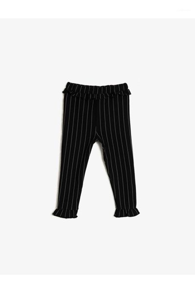 

running pants koton women black frilly striped track suit six1, Black;blue