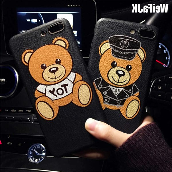 

3vip bear dign silicone cover, vip 7, 6, 6s plus, 7, 8 plus, x cartoon soft silicone co