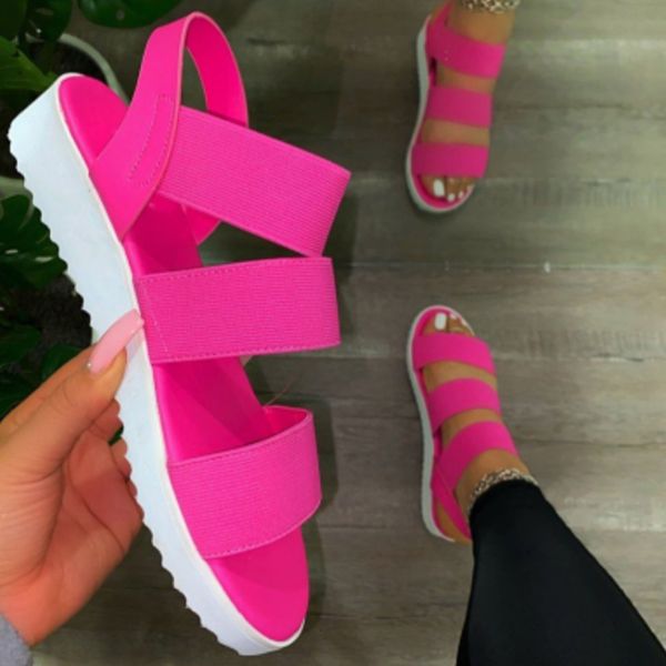 

2021 new sandals summer women shoes casual slip on ladies pvc flats woman fashion candy color plus size beach shoe 1 oczr, Black