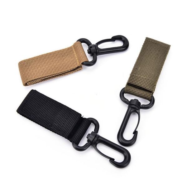 

1pc high strength tactical multifunction nylon molle webbing belt carabiner buckle hanging keychain backpack qyljba