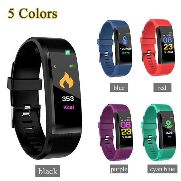 

smart wristband id115 hr plus, sports, waterproof, heart rate and blood prsure c