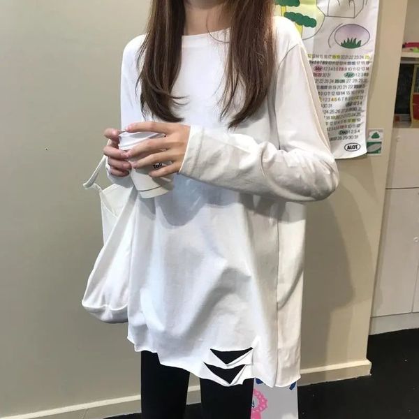 

new 2021 women's base shirts spring released solid t-shirts with deep sleeve long minimalist style s y443 r7f1 jqee, White