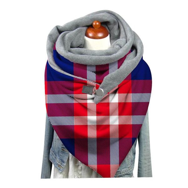 

scarf women fashion print fashion winter women christmas print button soft wrap casual warm scarves shawls 2020 scarf #, Blue;gray