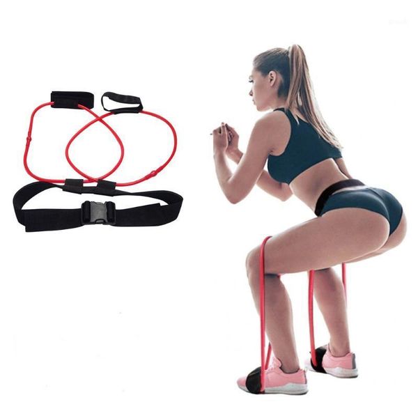 

resistance bands fitness booty bulegs muscle training adjust waist belt band elastic pedal equiment1
