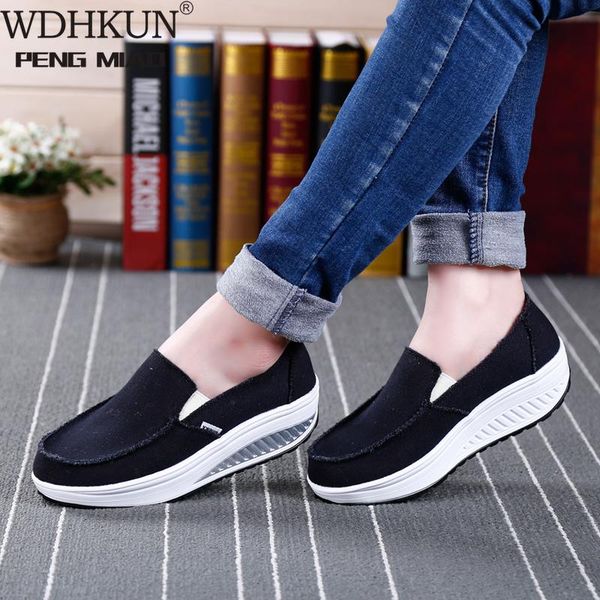 

women canvas shoes woman ladies casual shoes lady loafers women's flats slip on tenis feminino zapatos de mujer, Black