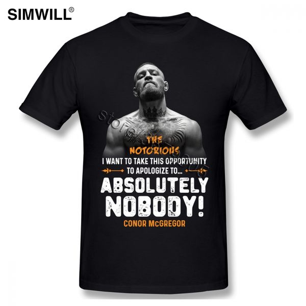 

men the notorious tees fashion conor mcgregor mma fans tshirt apologize to nobody short sleeves sport hooded sweatshirt hoodie men t shirt
