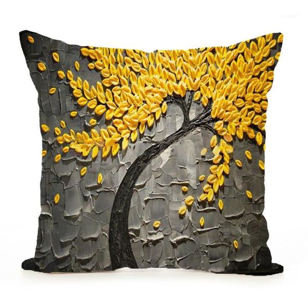 

vintage oil painting tree design cushion cover throw pillow case home decoration y1qb1