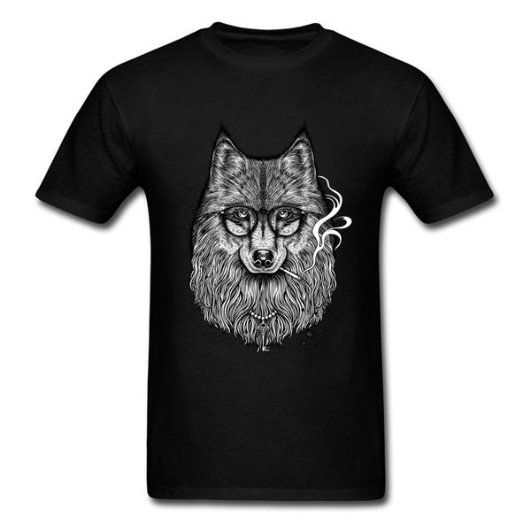 

wild nature smoke wolf printed men's latest round collar summer shirts short sleeve for cool sport hooded sweatshirt hoodie men t shir