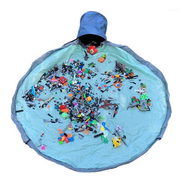 

storage boxes & bins toy bag outdoor baby mat large drawstring bucket oxford cloth1