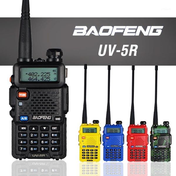 

walkie talkie baofeng uv-5r 5w dual band vhf uhf transceiver uv 5r professional hunting cb ham radio station 128ch two way radio1