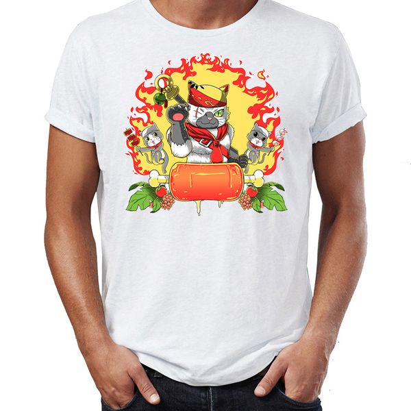 

men's t shirt meowscular chef awesome artwork drawing printed tee sport hooded sweatshirt hoodie