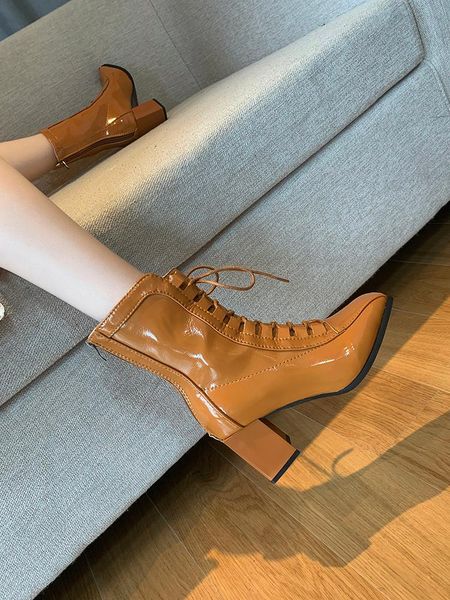 

shoes lady boots clogs platform lace up luxury designer boots-women booties woman 2020 high heels ladies fashion stiletto, Black