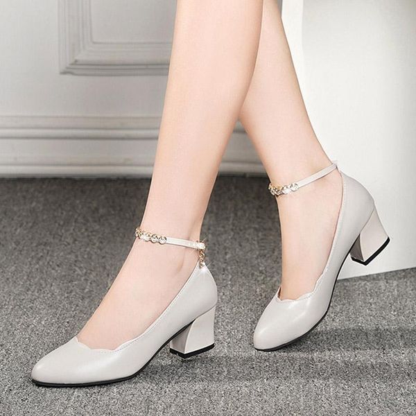 

платья женщин обувь лодыжки ремень насосы rhinestone высокие каблуки пряжки ремень дамы офис обувь рабочие zapatos mujer spring black 7947l