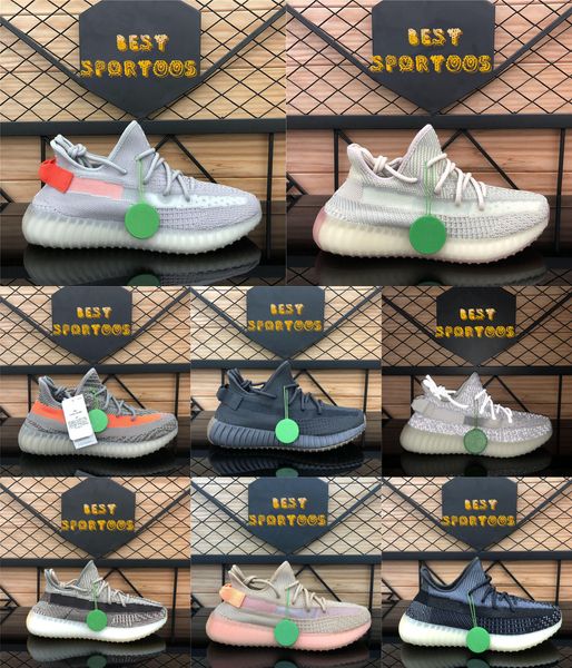 

new kanye west v2 reflective fade carbon natural israfil cinder earth zyon oreo desert sage marsh mens women trainers sneakers casual shoes, Black