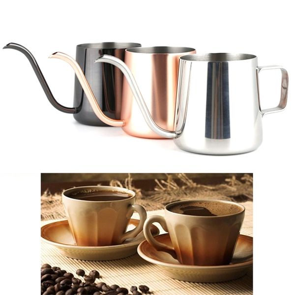 

stainless steel mounting bracket hand punch pot pots drip gooseneck spout long mouth coffee kettle teapot q0109