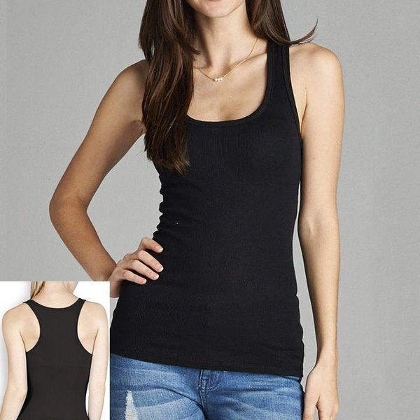 

tank casual cotton hollow out fitness stretch basic women tank workout wholesale m30266 drop shipping, White
