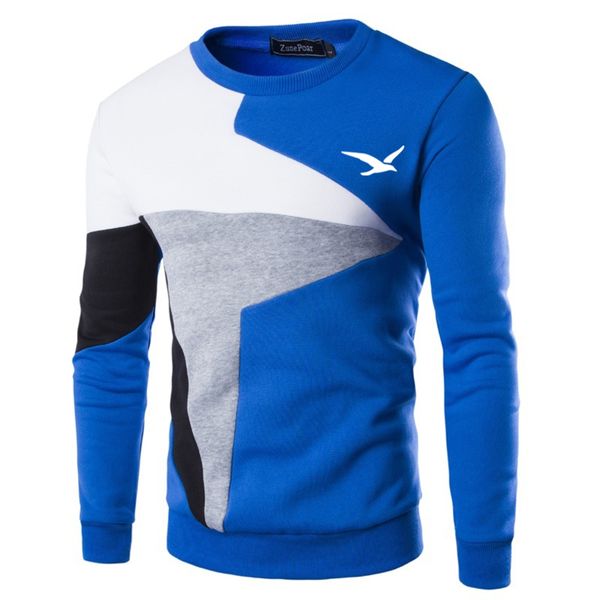 

main imports: men's sweaters european flag, blue seagulls printed with cotton knitted men's sweaters, informal round necked, White;black