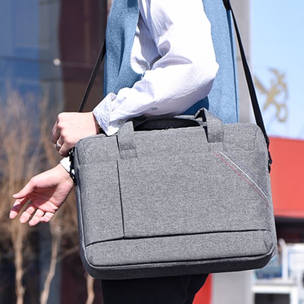 

lapshoulder bag for macbook pro air 13 notebook business casual polyester messenger carrying briefcase sleeve 15.6 inch