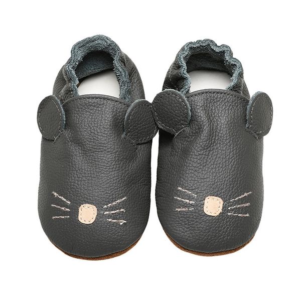 

genuine leather breathable soft sole new born baby infant shoes y200103, Black;red