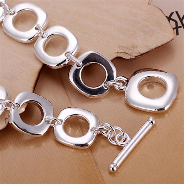 

beautifully square silver color bracelets new listings fashion jewelry christmas gifts beautifully square h sqcbjy, Black