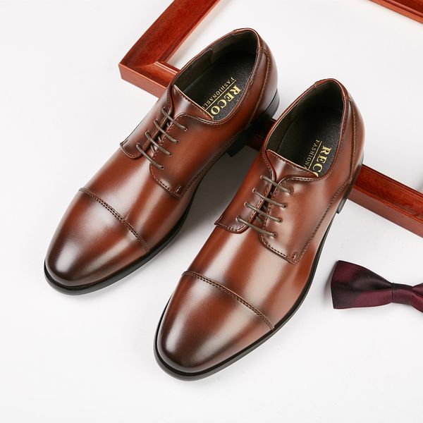 

2020 new cross-border new japanese style classic business shoes mens formal wear gentlemens shoes professional office wedding, Black