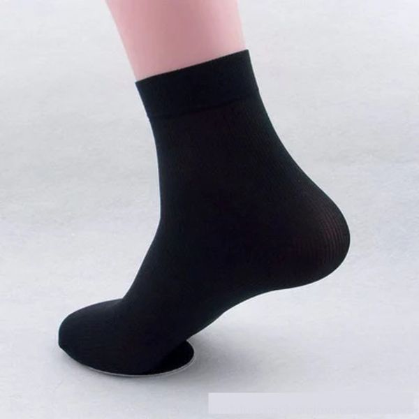 

ufreq striped men's bamboo thin socks short stockings business foot bath fiber summer socks foot bath tube hebku, Black
