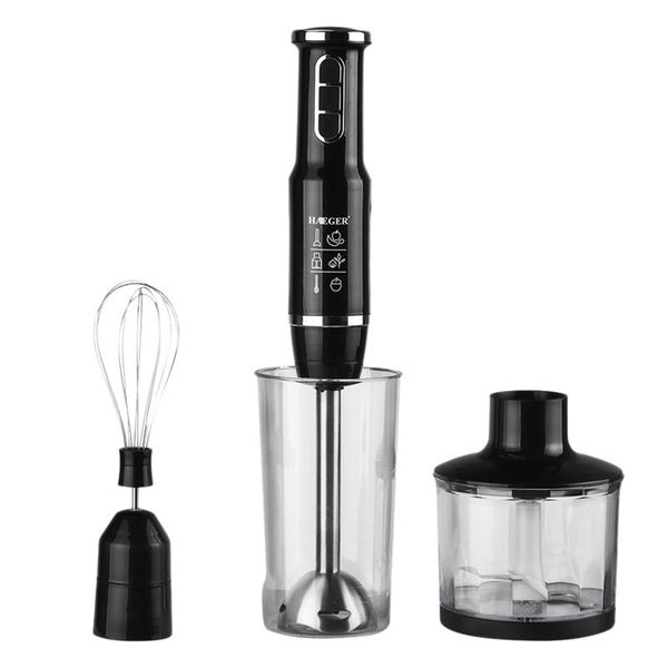 

haeger smoothie portable hand blender for kitchen 4 in 1 processor stick with chopper whisk electric juicer mixer machine e