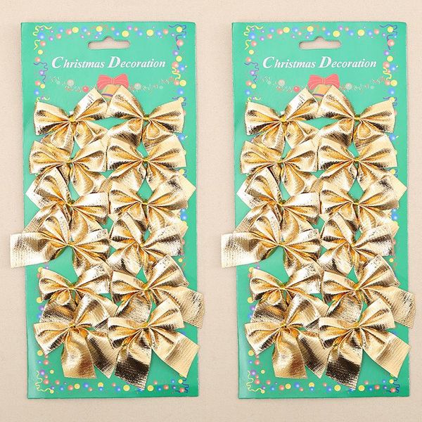 

for christmas home room decor tree wreaths canes bows 24pcs/set 3d sense durable
