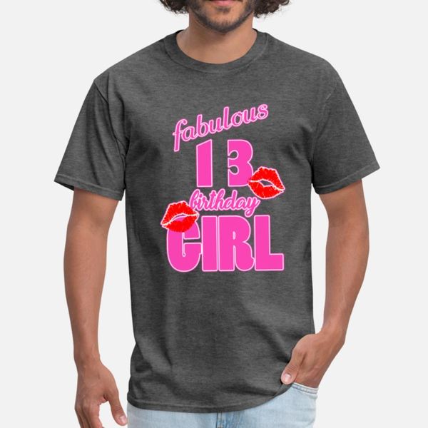 

fabulous 13 birthday girl 13th birthday pink kiss designers graphic t shirt cool print tracksuit hoodie sweatshirt