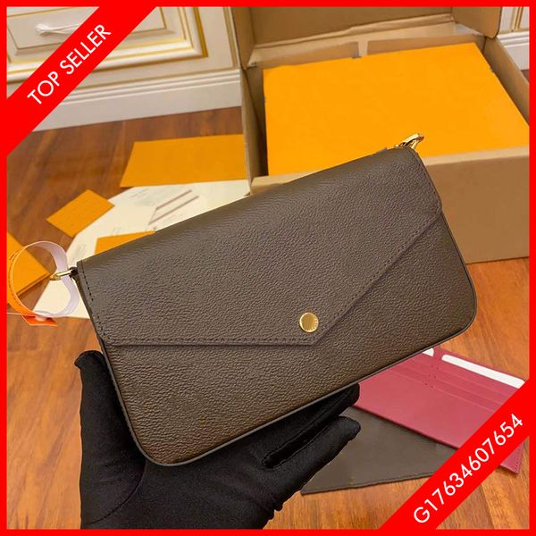 

5a pochette felicie chain bags women bagss leather crossbody bag wallet with box