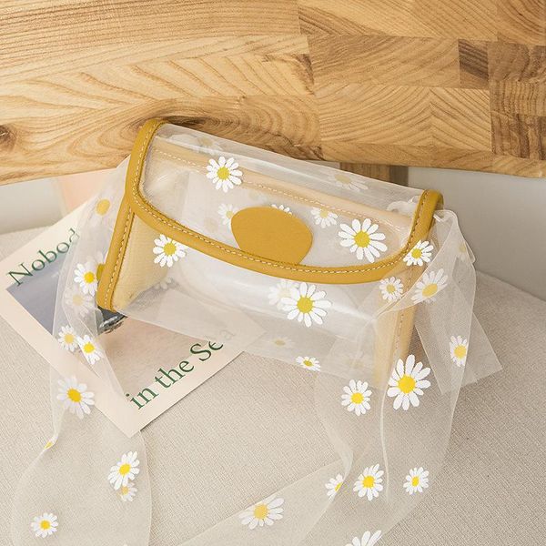 

women's daisy shoulder bag flower jelly shoulder bag 2020 summer and autumn korean version new personality mobile phone
