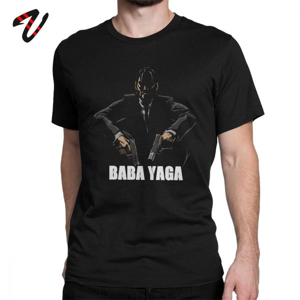 

novelty baba yaga john wick fashion personality pattern punk tee keanu gift idea sport hooded sweatshirt hoodie men t shirt