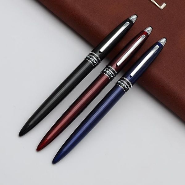 

jinhao metal financial tip fountain pen 0.38mm shine black school office business writing ink pens gift stationery