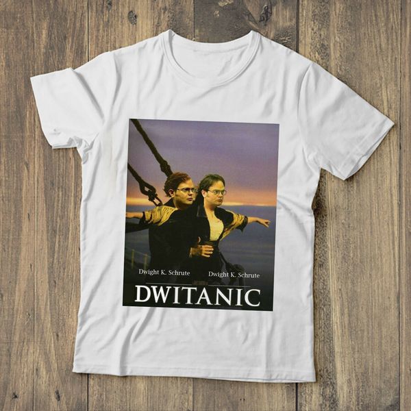 

titanic dwight schrute dwitanic the office t shirt white cotton men s-6xl t-shirt men short sleeve t shirt sport hooded sweatshirt hoodie