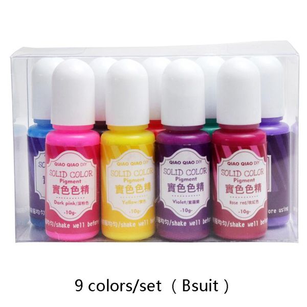 

qiaoqiao 9colors set solid resin dye epoxy resin pigment uv resin coloring dye colorant pigment diy handmade crafts art sqcmai new_dhbest, Black