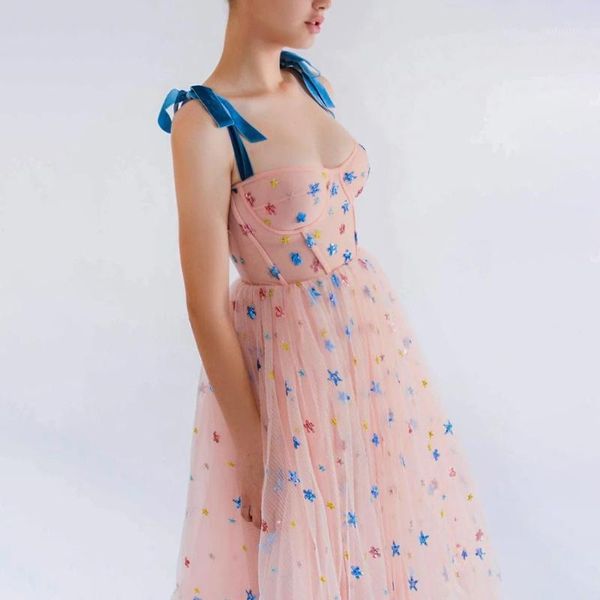 

fashion dress women casual pink sky sweet mesh yarn v-neck pleated long dress summer long dresses vestido de mujer 20201, Black;gray