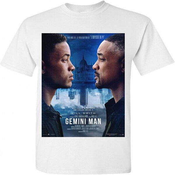 

new gemini man will smith poster 2020 white t-shirt 2020 movie size s m l xl 2xl style round tee shirt sport hooded sweatshirt hoodie