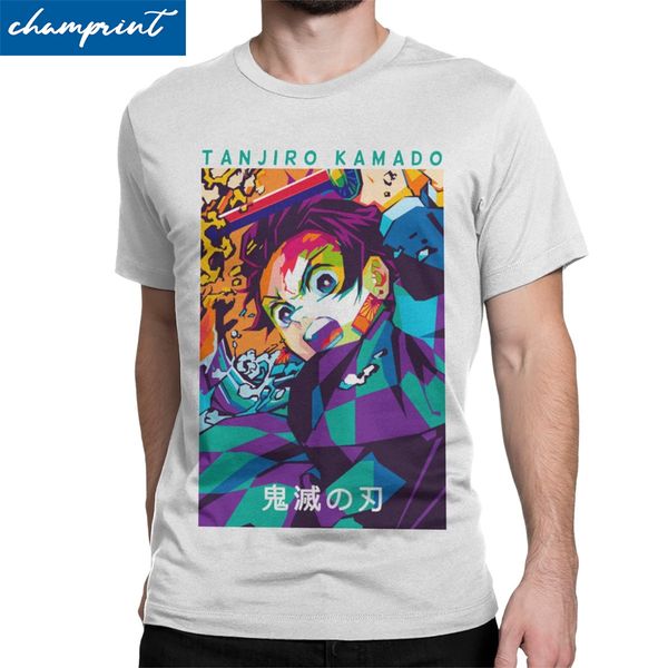 

tanjiro kamado men's pure leisure demon slayer anime demon blade short sleeve clothing 4xl 5xl sport hooded sweatshirt hoodie men t shi