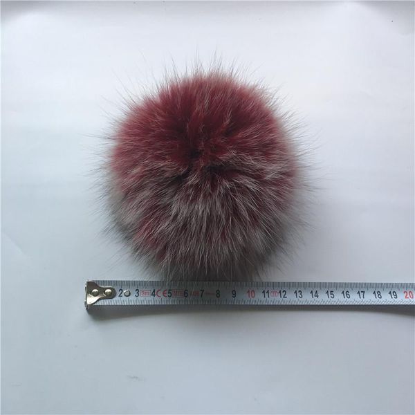 

11pcs promotion 100% real raccoon fur pompoms luxurious fur balls genuine fur pom pom for bag hats cap s attached the hasp bbyehm, Black;white